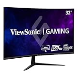 Viewsonic VX3218-PC-MHD 80 cm (32 Zoll) Curved Gaming Monitor (Full-HD, Adaptive Sync, 1 ms, 165 Hz, HDMI, DP, geringer Input Lag, Lautsprecher) Schwarz