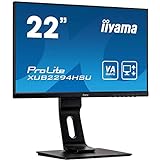 iiyama XUB2294HSU-B1 21.5 Inch VA LCD with Slim Bezel, 4ms, Full HD 1920x1080, 250 cd/m² Brightness, 1x HDMI,1 x DisplayPort, 1 x VGA, USB Hub, 2 x 1W Speakers, Height Adjustable Stand