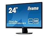 Iiyama ProLite X2483HSU-B3 60,5cm (23,8') AMVA LED-Monitor Full-HD (VGA, HDMI, DisplayPort, USB2.0) schwarz, 24 Zoll