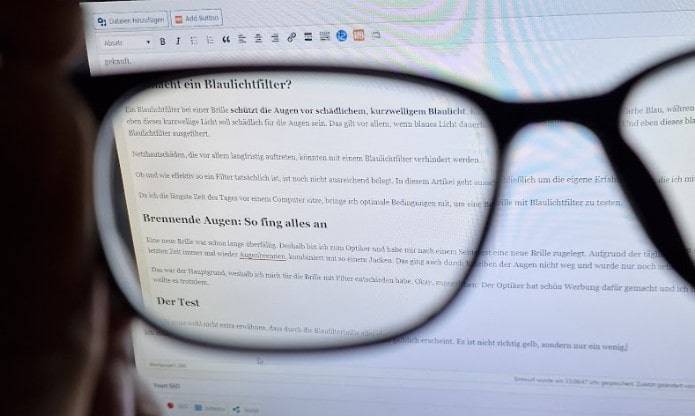 You are currently viewing Brille mit Blaulichtfilter | Ein Erfahrungsbericht